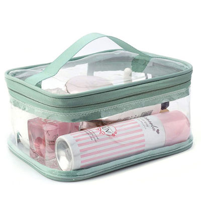 Waterproof Travel Cosmetic Zipper Bag OEM Clear TPU Makeup Bag Set