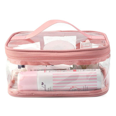 Waterproof Travel Cosmetic Zipper Bag OEM Clear TPU Makeup Bag Set