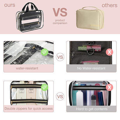 Toiletry Bag Travel Bag with Hanging Hook, Water-resistant Makeup Cosmetic Bag Travel Organizer for Accessories